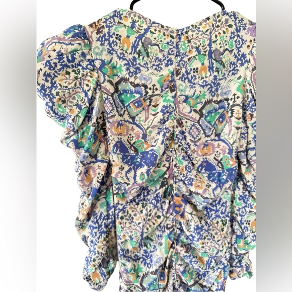 Isabel Marant Bireya Ruched Silk Mini Dress - Picture 11 of 12